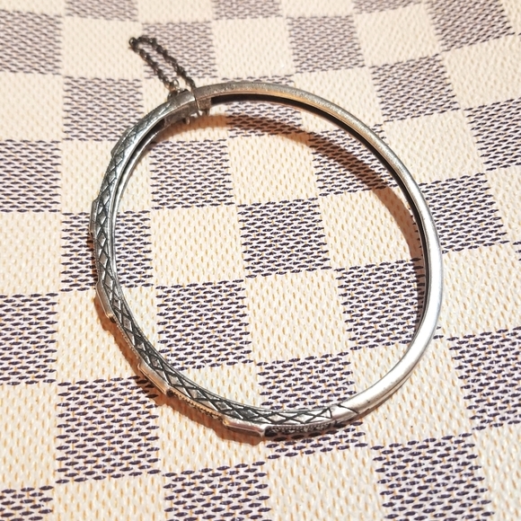 VTG designer signed Deco Style Multi Gems Marcasite Sterling Bracelet - Picture 6 of 8